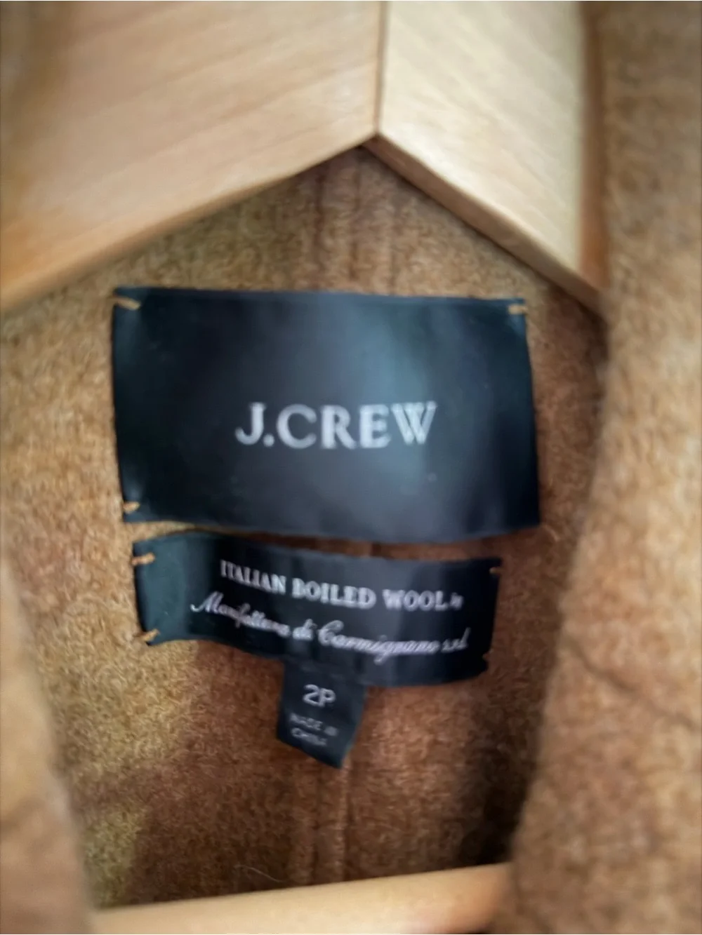 J. Crew Women's Double-Breasted Pea Coat in Camel Brown - Picture 2 of 5